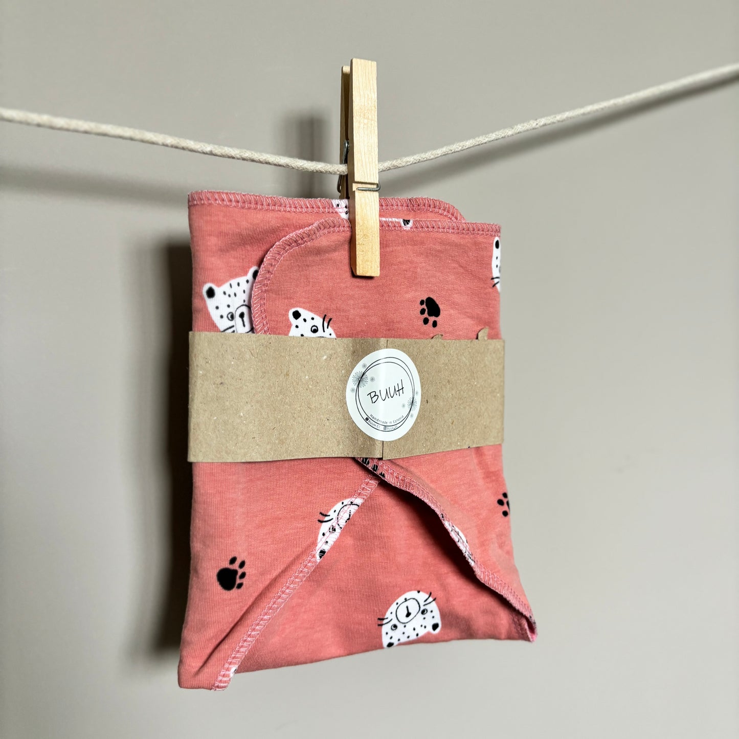 Buuh Tencel Pocket Nappy-Preflat-Buuh-Pink Cheetah-The Nappy Market