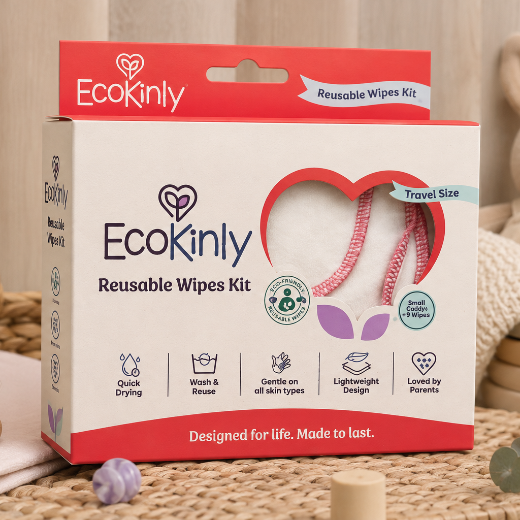 EcoKinly Reusable Wipes Kit-Accessories-Ecokinly-Travel-Forest-The Nappy Market