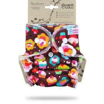 Petit Lulu Newborn Fitted Nappy-Fitted Nappy-Petit Lulu-Cupcakes-The Nappy Market