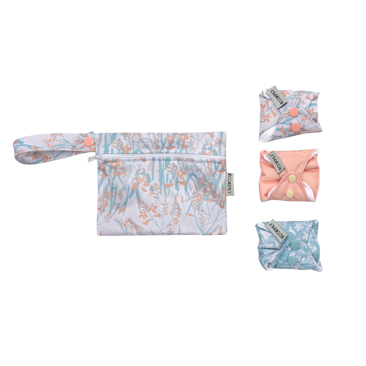Reusable Period Pad Starter Kit - with a donation to Period Poverty-Cloth Sanitary Pads-Ecokinly-Wildflower Dawn-The Nappy Market