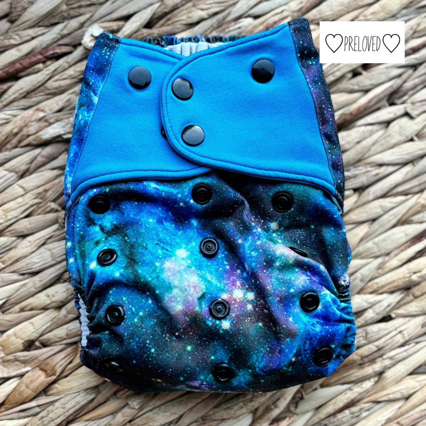 Little Lovebum Popper Pocket Nappy (Hemp & Bamboo Insert)-Pocket Nappy-Little Love Bum-Nyx-The Nappy Market