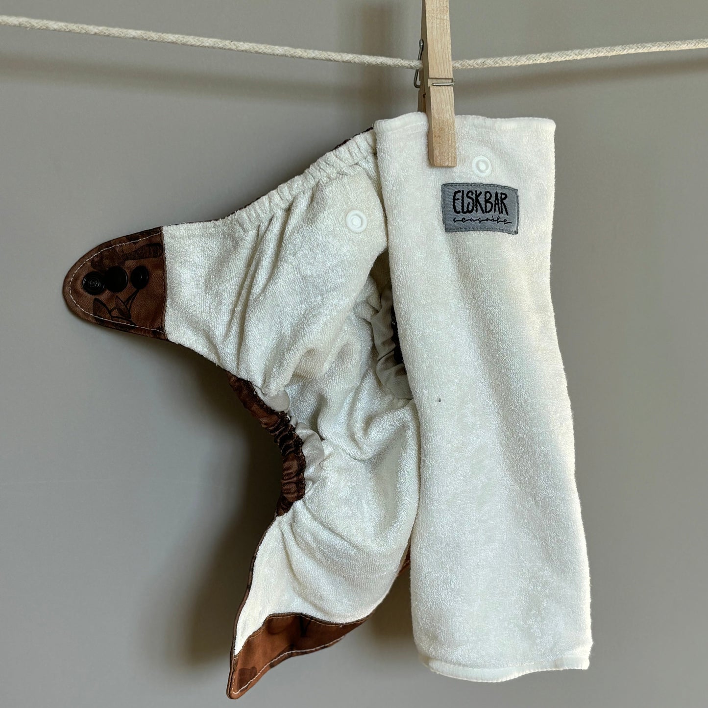 Elskbar Newborn Cloth Nappy-All in Two Nappy-Elskbar-Dandelion-The Nappy Market