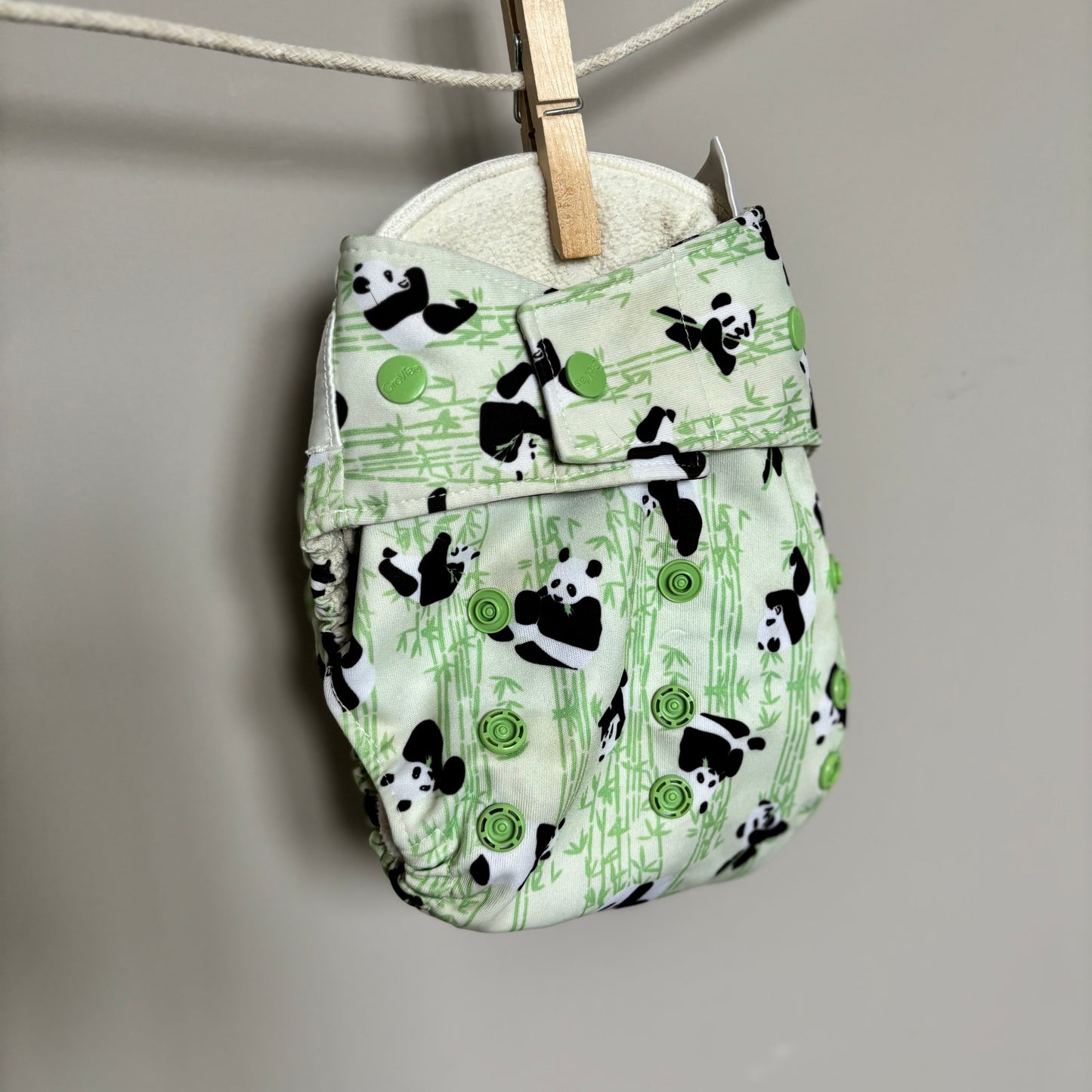 Grovia Hybrid Snap in Nappy-All In One Nappy-Grovia-Panda-The Nappy Market