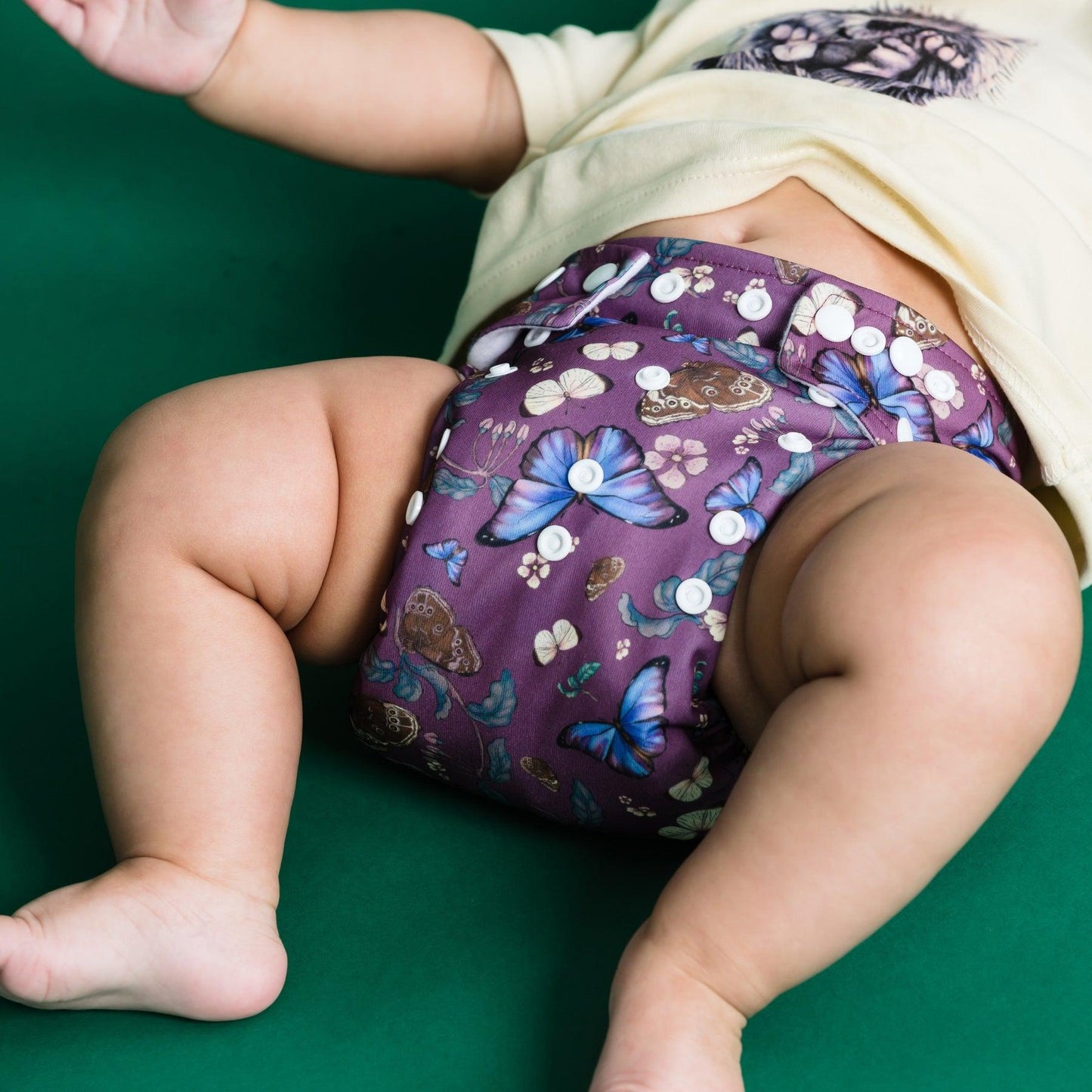 Little Lamb ONE SIZE Pocket Nappy-Pocket Nappy-Little Lamb-Aubergine-The Nappy Market