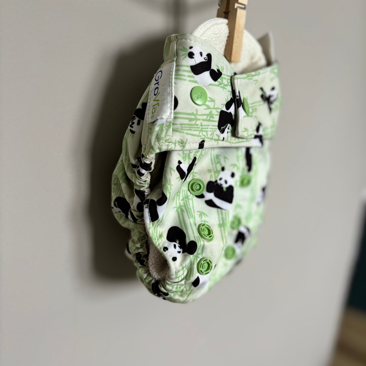 Grovia Hybrid Snap in Nappy-All In One Nappy-Grovia-Vanilla-The Nappy Market