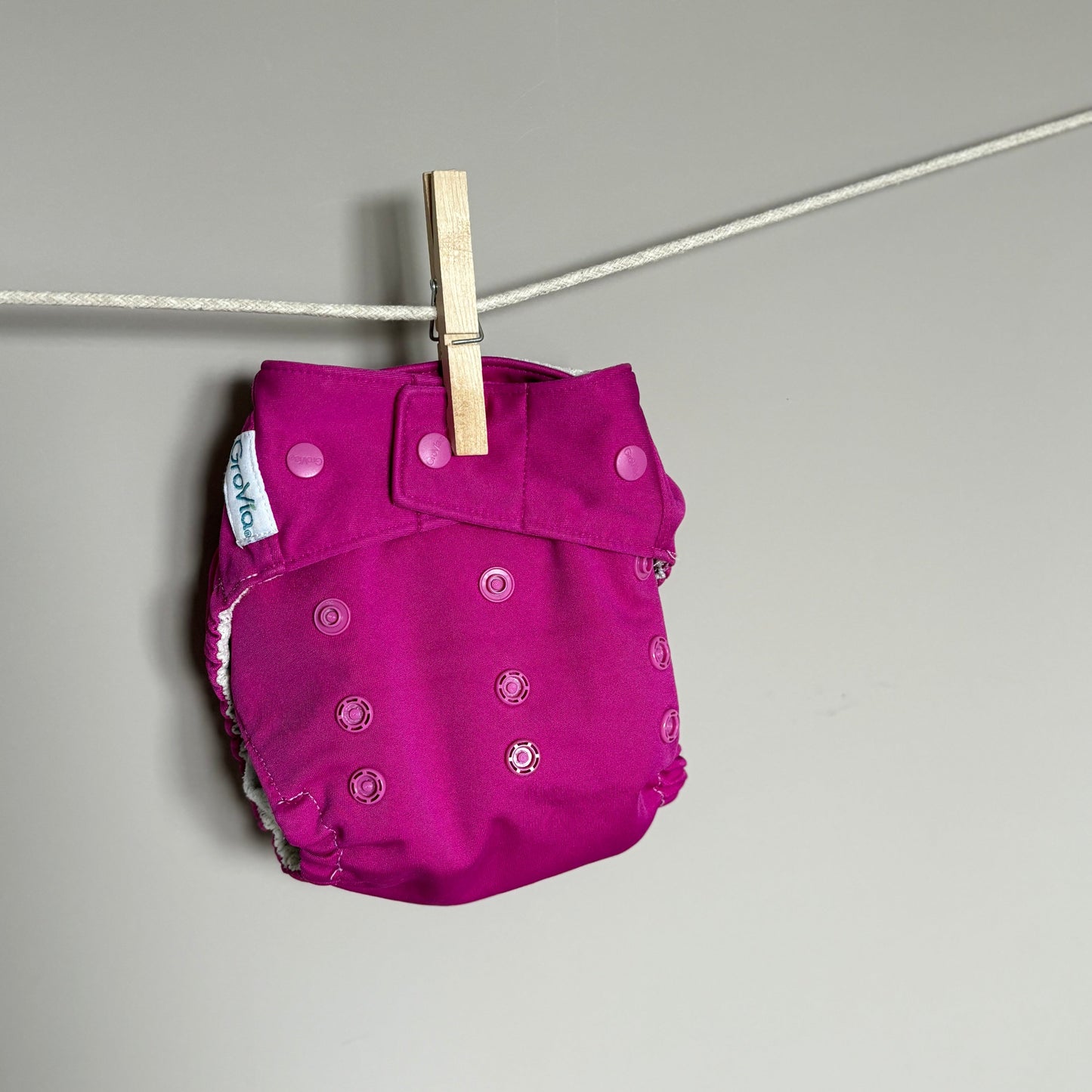 Grovia Hybrid Snap in Stay Dry Nappy-All In One Nappy-Grovia-Vanilla-The Nappy Market