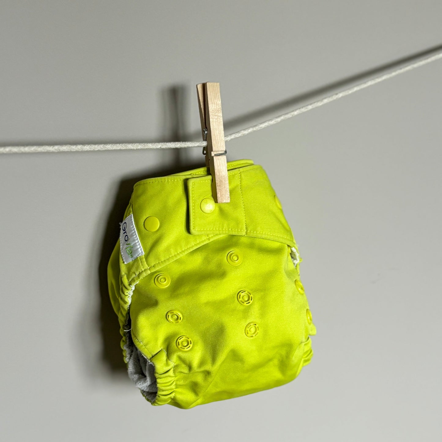 Grovia Hybrid Snap in Nappy-All In One Nappy-Grovia-Vanilla-The Nappy Market