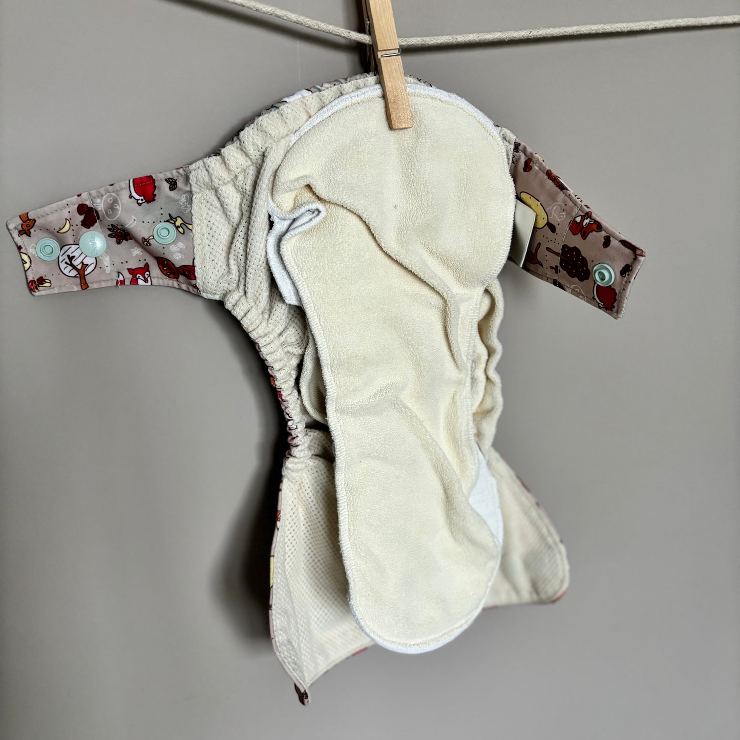 Grovia Hybrid Snap in Nappy-All In One Nappy-Grovia-Vanilla-The Nappy Market