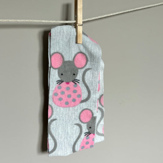 Fleece Nappy Liners-Accessories-Unbranded-Pink Mouse-The Nappy Market
