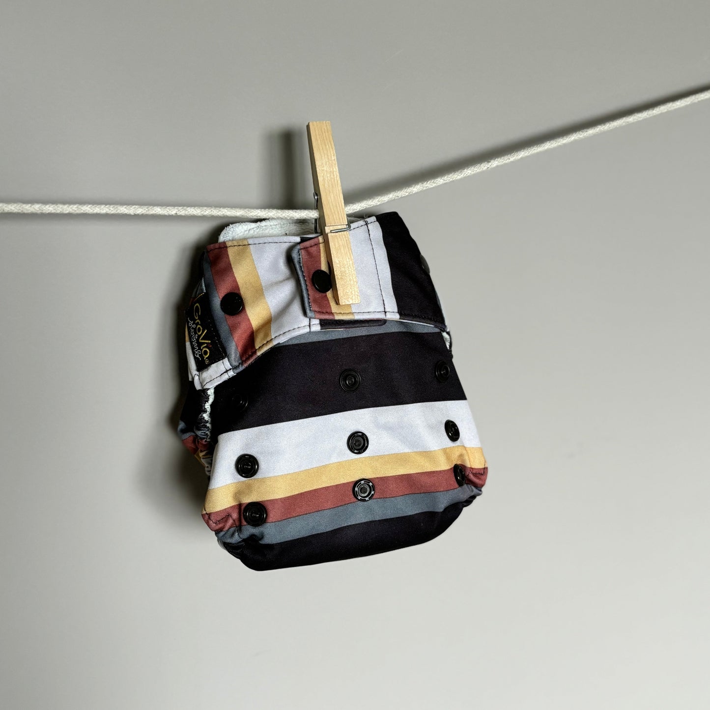 Grovia Hybrid Snap in Stay Dry Nappy-All In One Nappy-Grovia-Vanilla-The Nappy Market