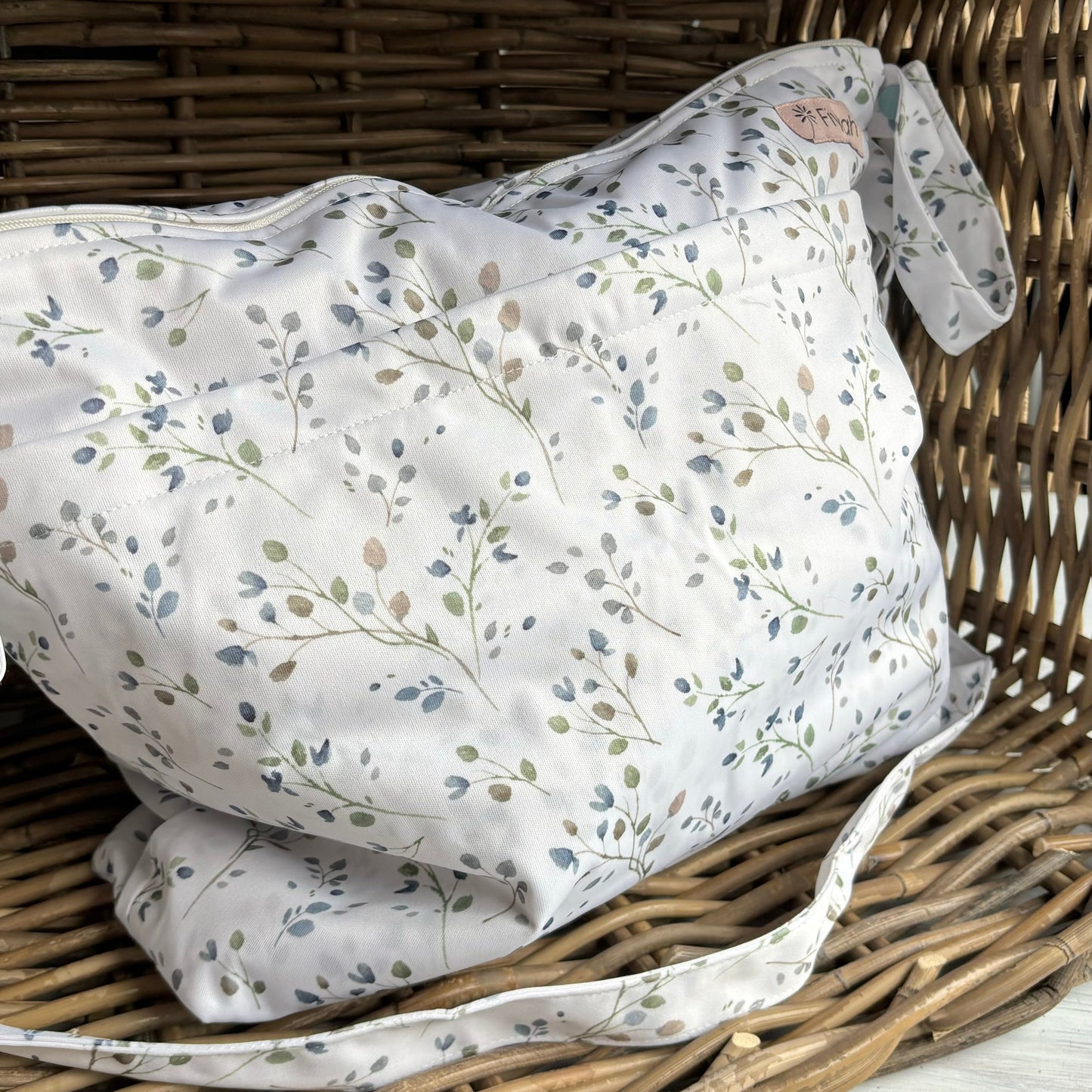 Fiyyah Everyday Wet Bag - Double Zip-Wet Bag-Fiyyah-Dusky Flora-The Nappy Market