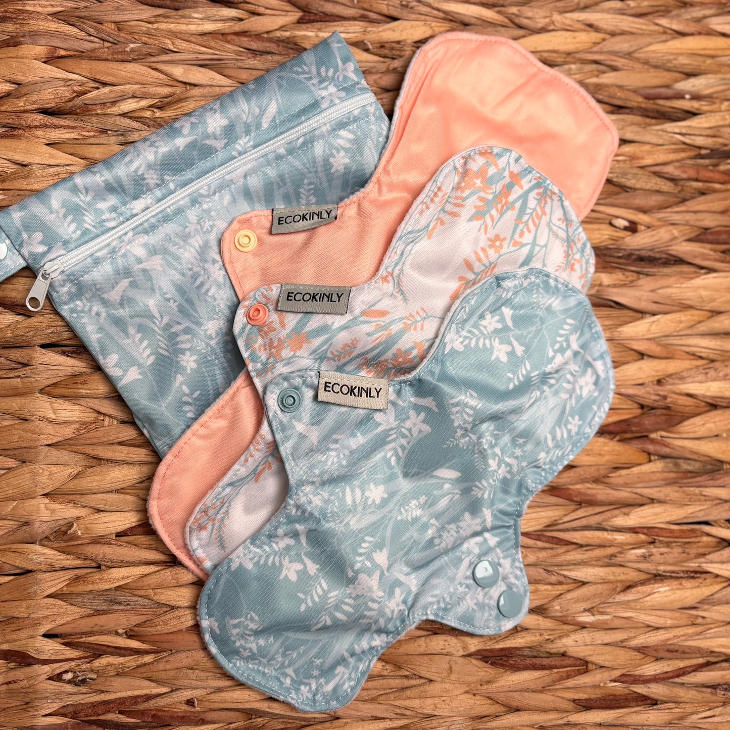 Reusable Period Pad Starter Kit - with a donation to Period Poverty-Cloth Sanitary Pads-Ecokinly-Wildflower Dawn-The Nappy Market