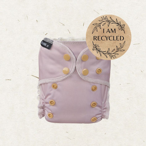 Eco Mini Newborn All in One Natural Cloth Nappy-All In One Nappy-Eco Mini-Periwinkle-The Nappy Market