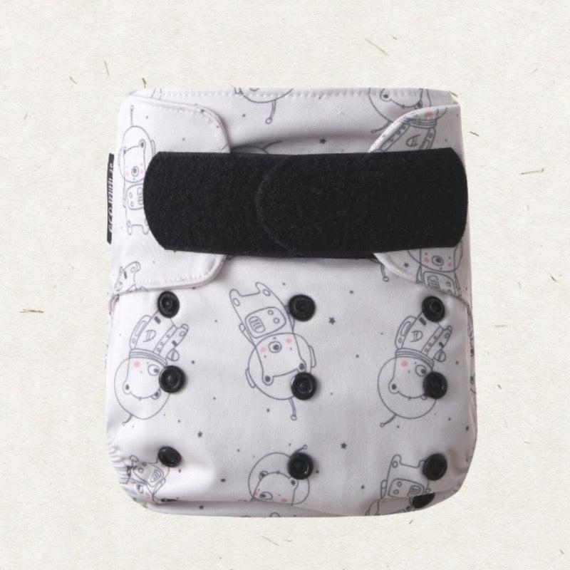 Eco Mini Stay Dry Velcro Pocket Nappy-Pocket Nappy-Eco Mini-Space Teddy-The Nappy Market