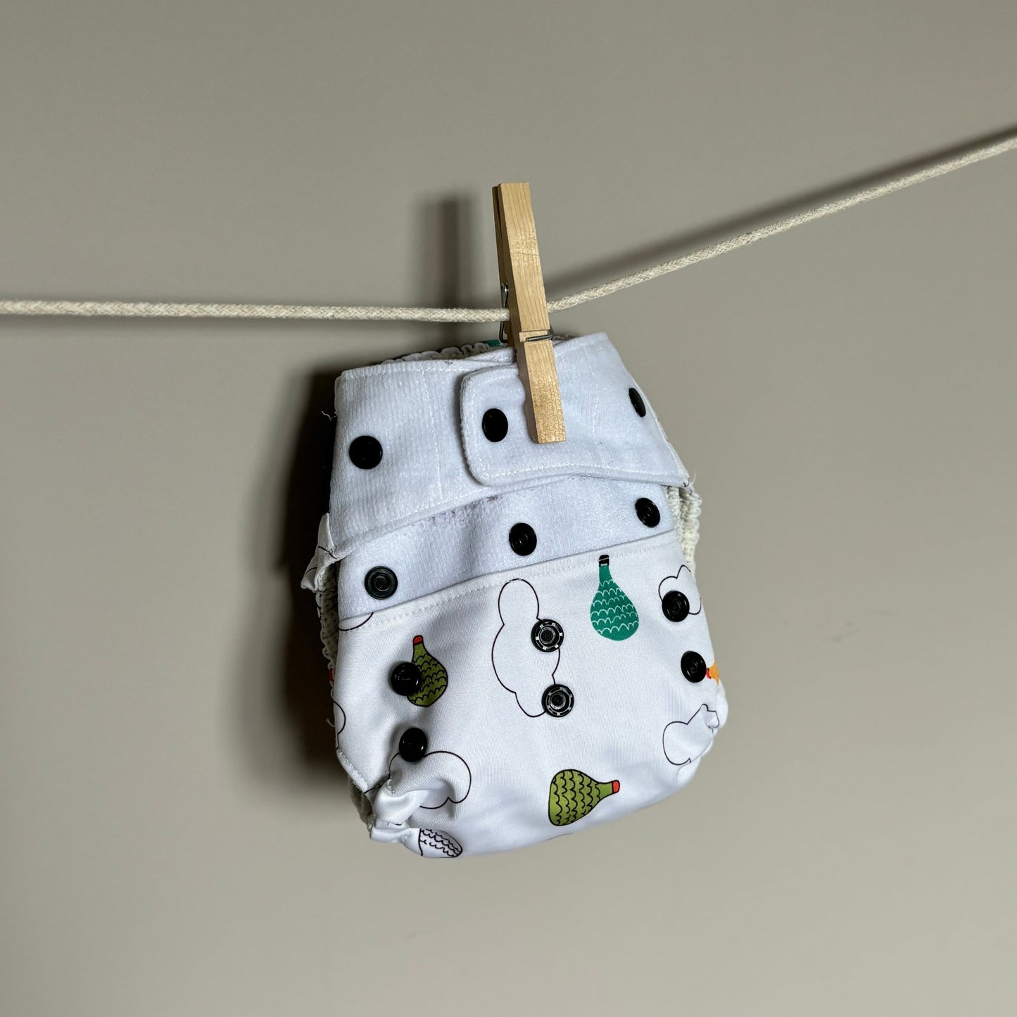 Grovia Hybrid Snap in Stay Dry Nappy-All In One Nappy-Grovia-Vanilla-The Nappy Market