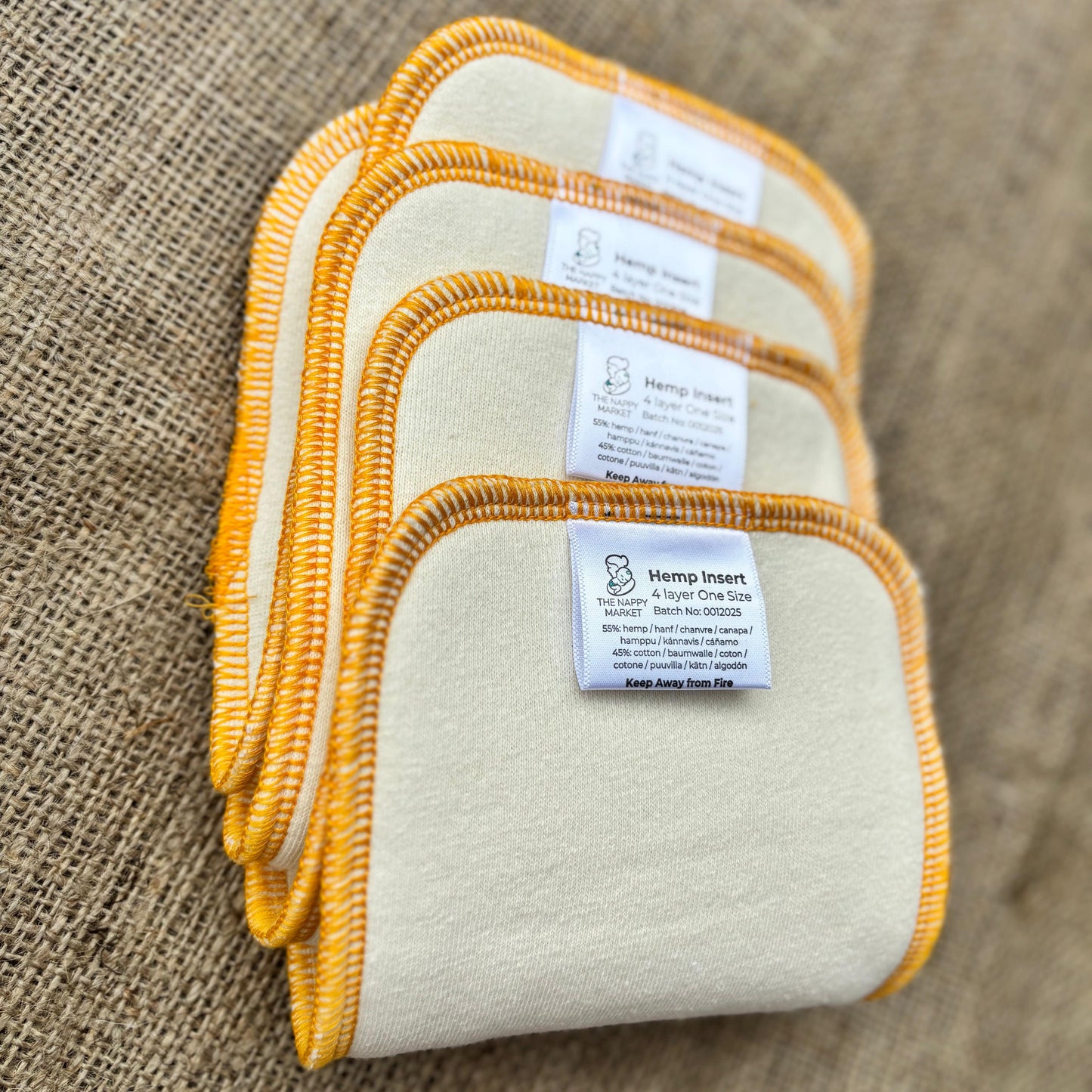 The Nappy Market - 4 Layer Hemp Cotton Booster-Inserts-The Nappy Market-One Size-Single-The Nappy Market