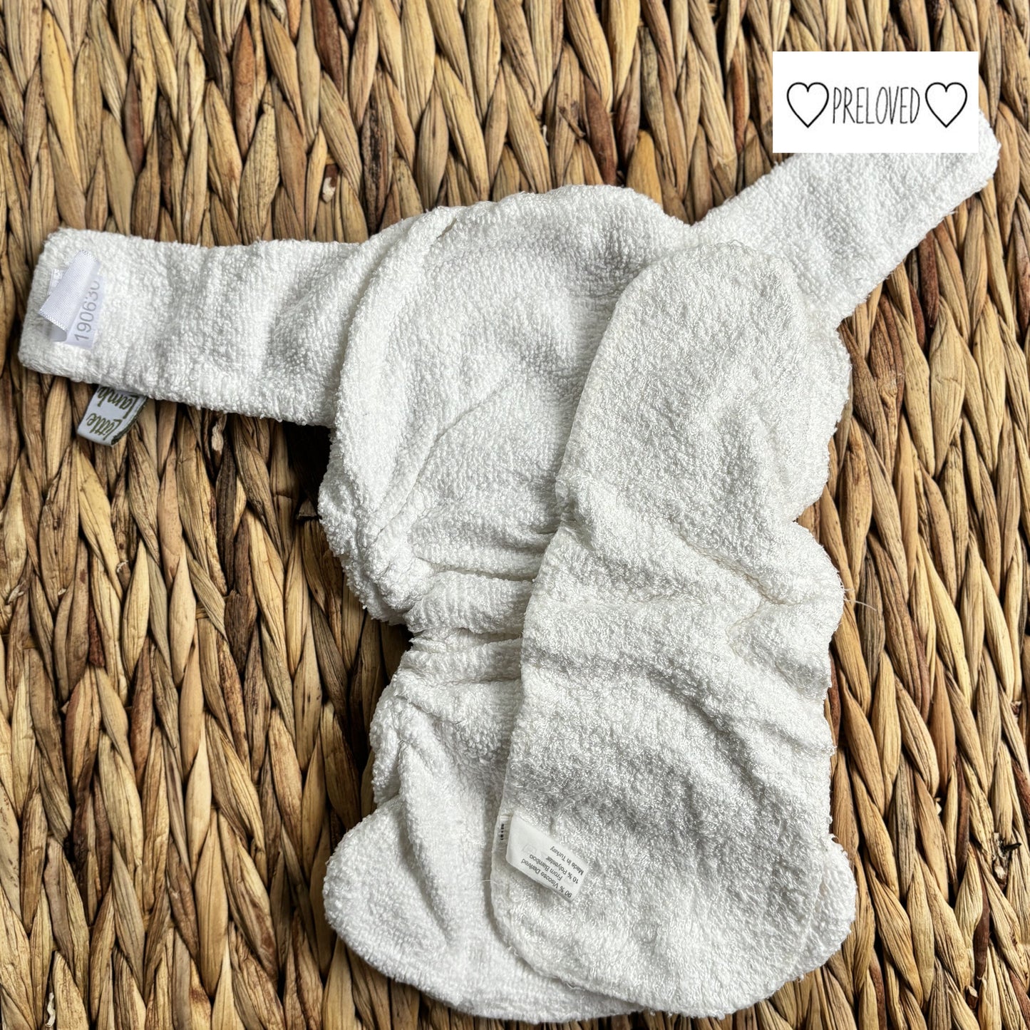 Little Lamb Bamboo Fitted Nappy - No Velcro-Fitted Nappy-Little Lamb-Size 1-The Nappy Market