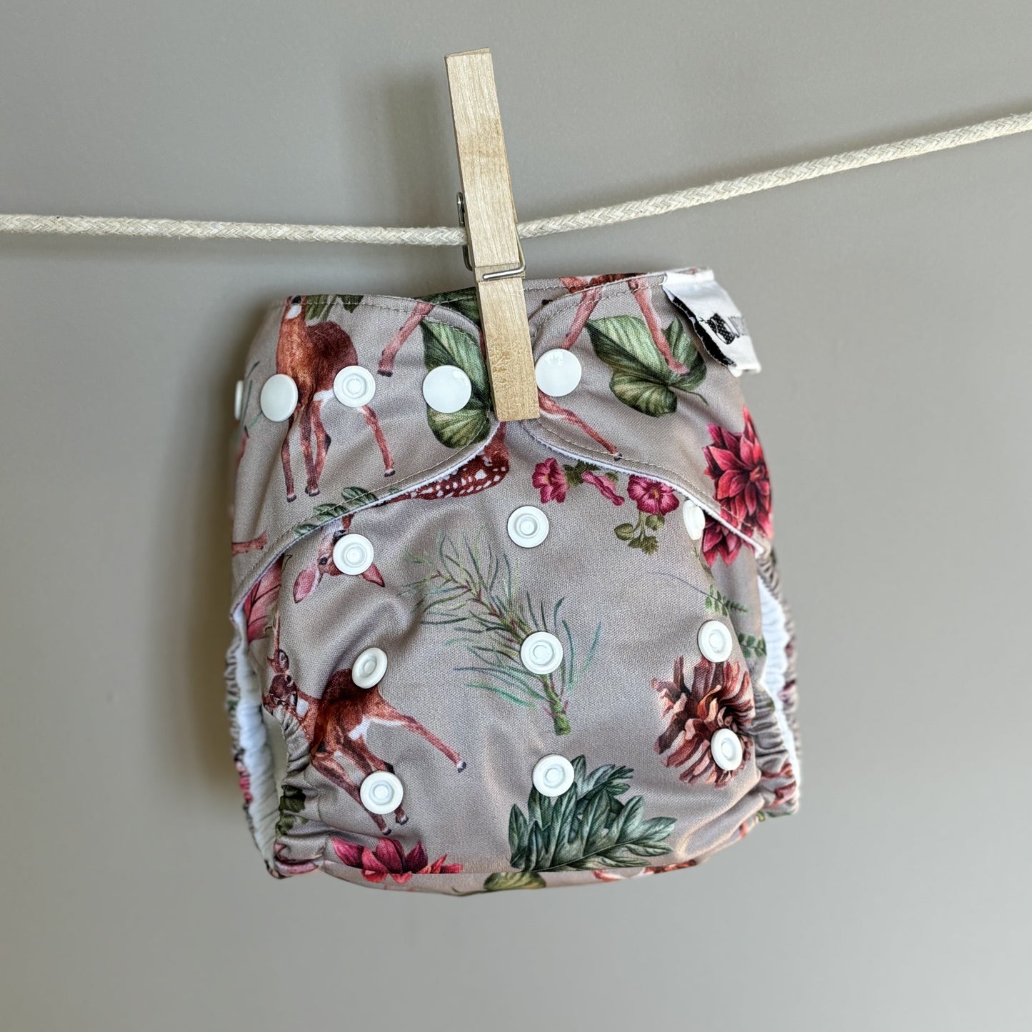 Designer Bums Snap in Pocket Nappy-Snap in with Pocket-Designer Bums-Woodland deer-The Nappy Market