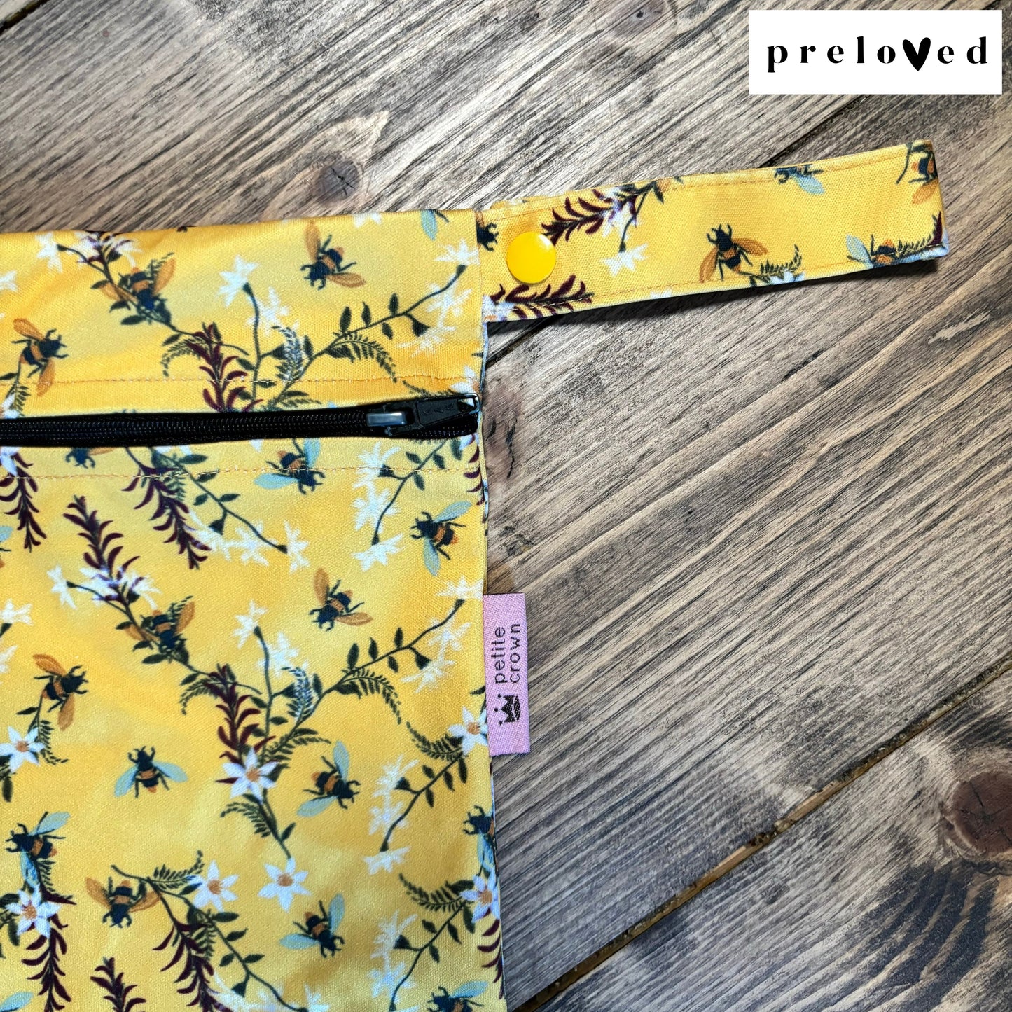 Petite Crown Med Wet Bag - Ellie Bee-Petit Crown-The Nappy Market