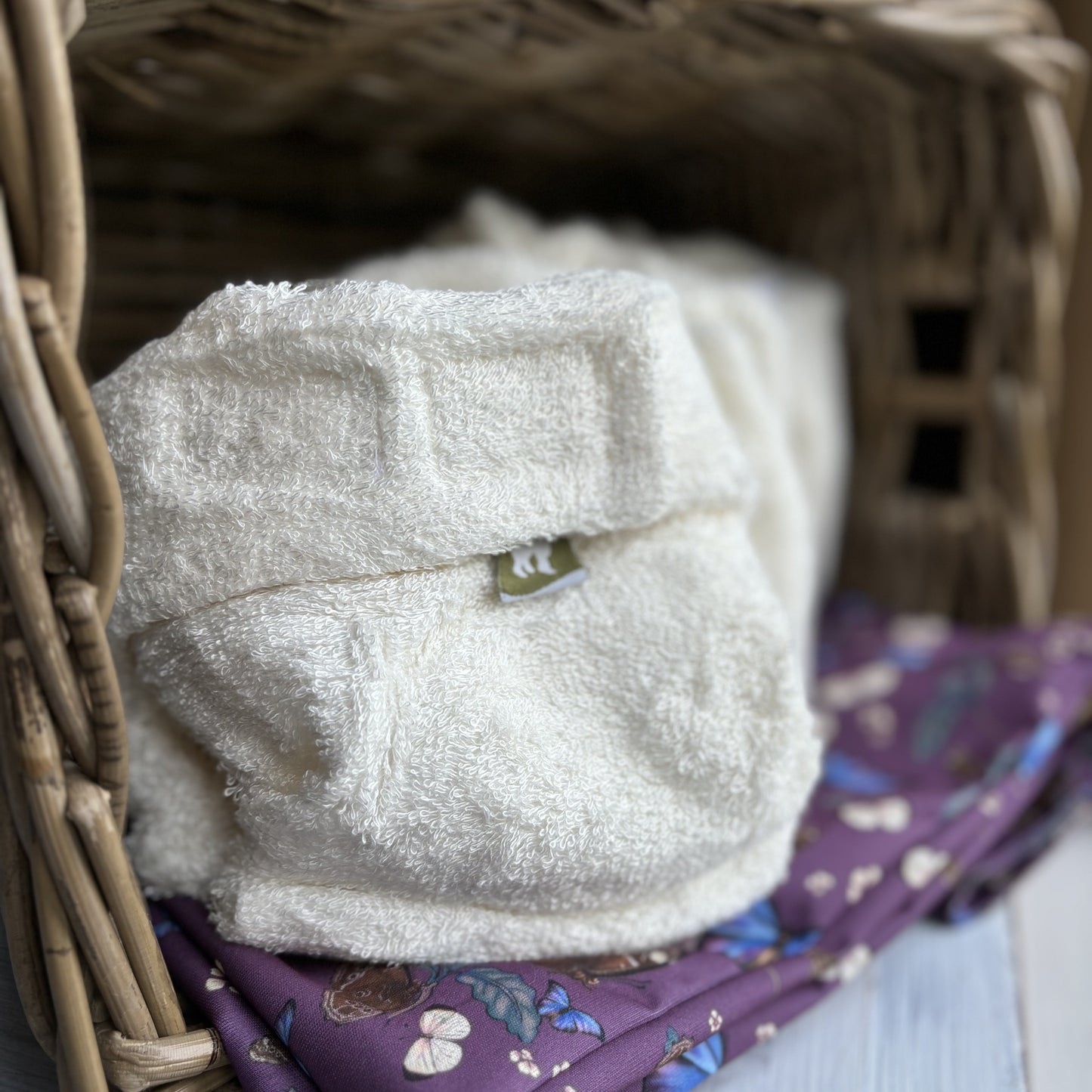 Little Lamb Bamboo Fitted Nappy - Velcro-Fitted Nappy-Little Lamb-Size 1-Single-The Nappy Market