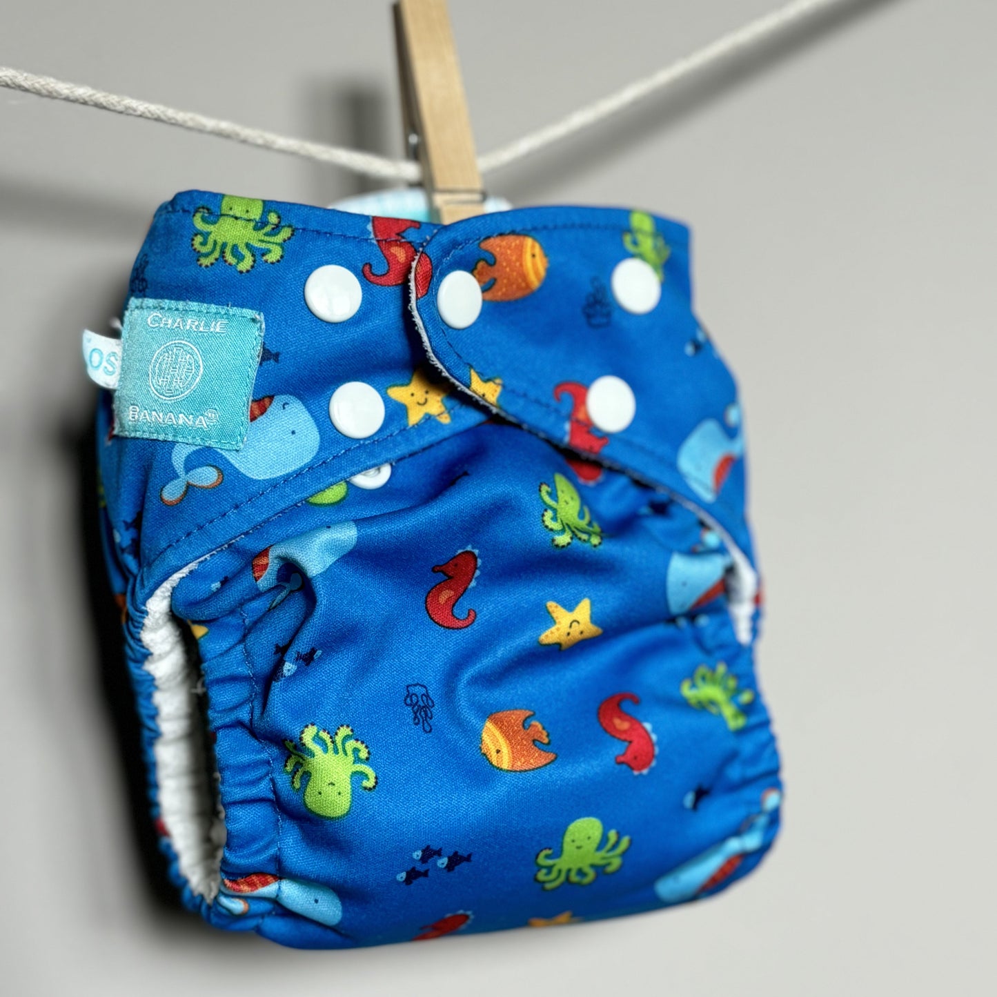 Charlie Banana - One Size Pocket Cloth Nappy-Pocket Nappy-Charlie Banana-Under the sea-The Nappy Market