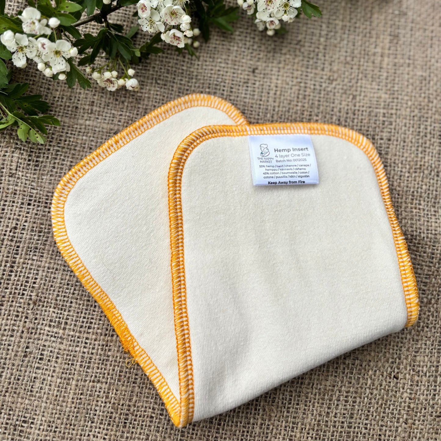 The Nappy Market - 4 Layer Hemp Cotton Booster-Inserts-The Nappy Market-One Size-Single-The Nappy Market