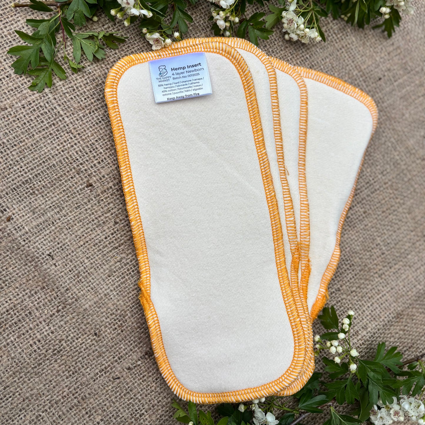 The Nappy Market - 4 Layer Hemp Cotton Booster-Inserts-The Nappy Market-Small / Newborn-Single-The Nappy Market