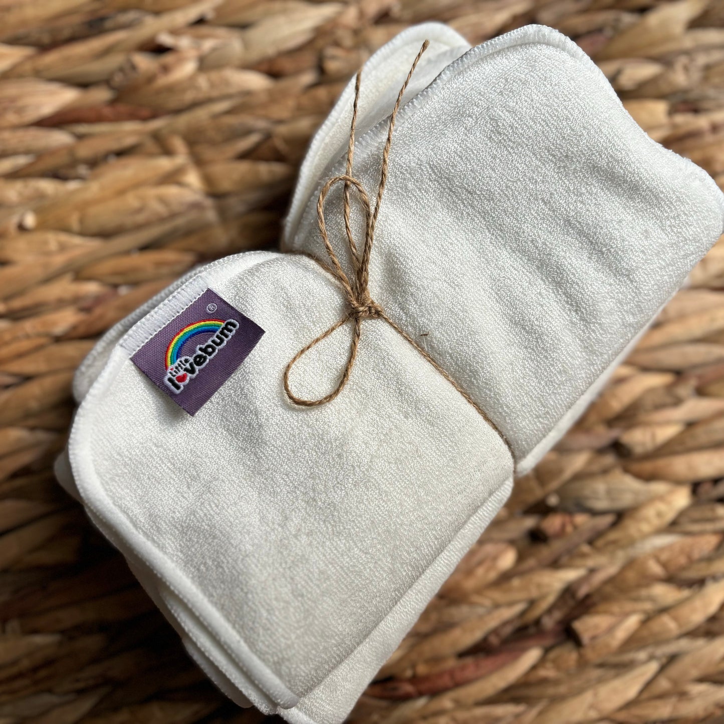 LIttle Lovebum Bamboo Reusable Wipes 10 pack-Accessories-Little Love Bum-The Nappy Market