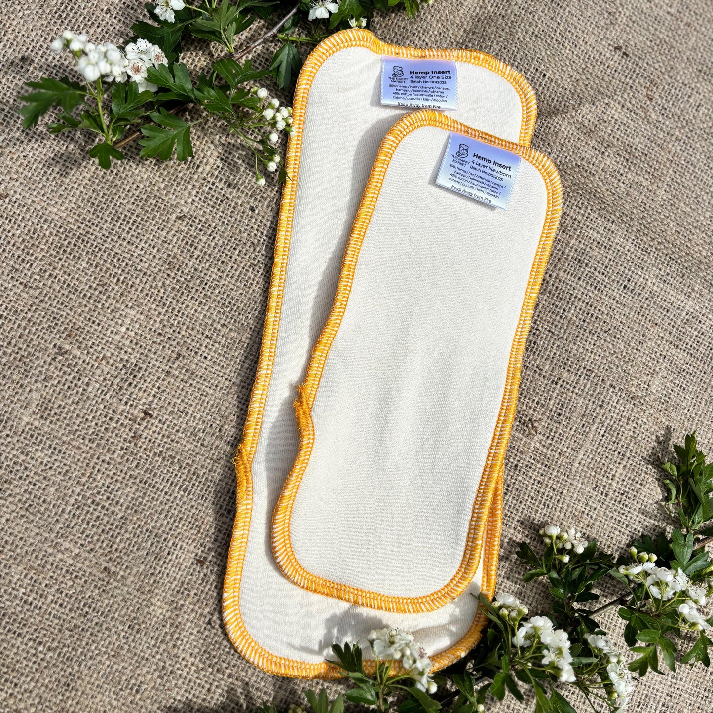 The Nappy Market - 4 Layer Hemp Cotton Booster-Inserts-The Nappy Market-One Size-Single-The Nappy Market