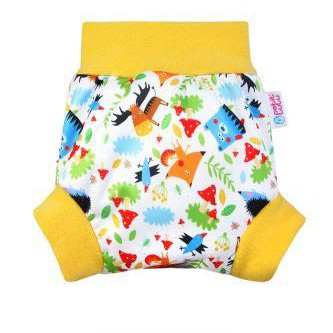 Petit Lulu Pull Up Nappy Cover Medium-Wrap-Petit Lulu-Crazy Animals-The Nappy Market