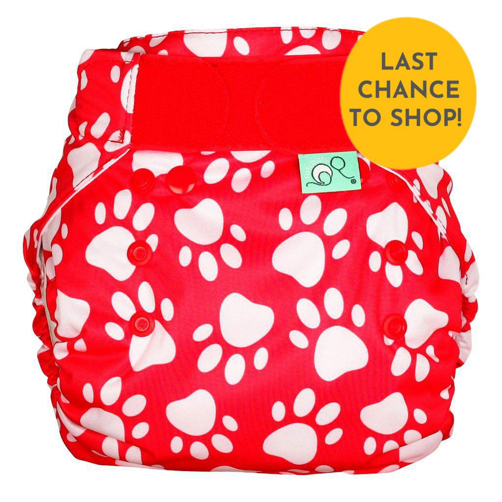 Tots Bots PeeNut Bamboozle Nappy Cover MULTIPLE PATTERNS - Size 2-Wrap-Tots Bots-Pawfect-The Nappy Market