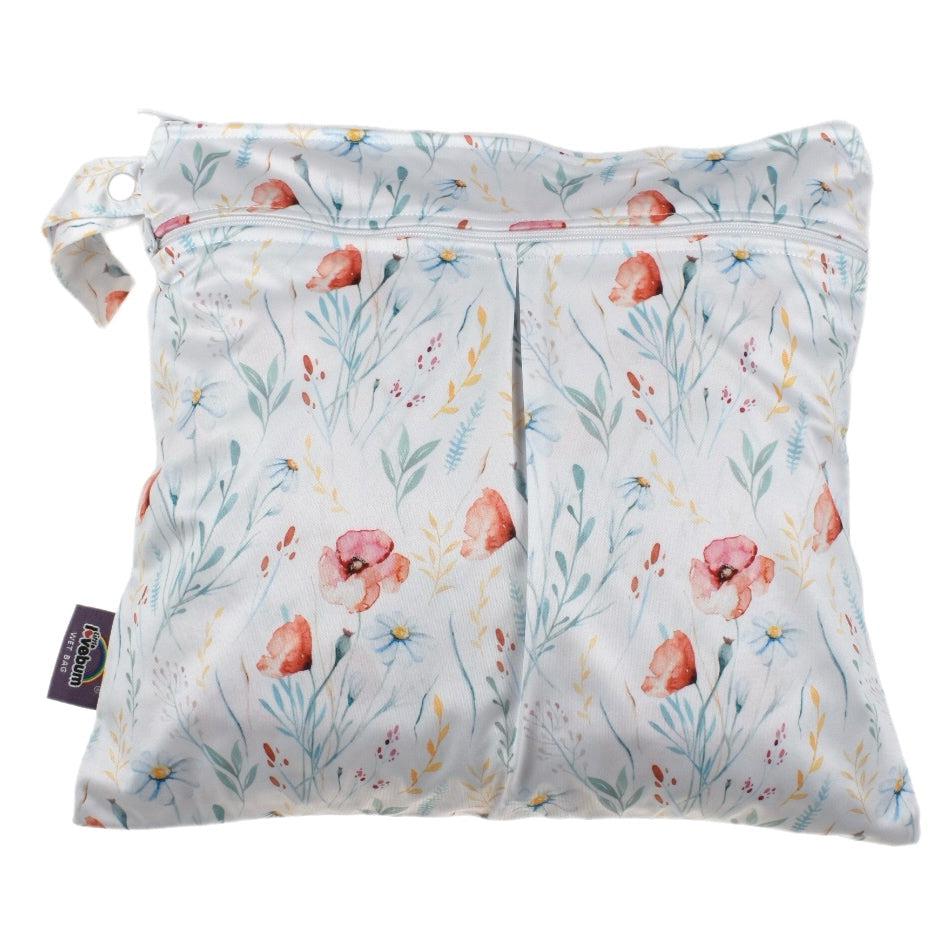 Little Lovebum - Medium Double Zip Wet Bag-Wet Bag-Little Love Bum-Poppy-The Nappy Market