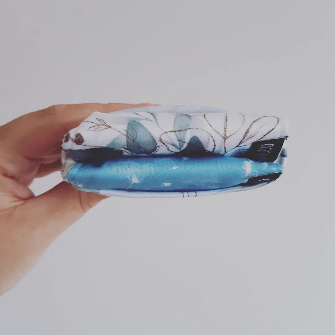 Eco Mini Contour Cloth Pad Set with Wrapper Bag - Day / Medium Flow-Cloth Sanitary Pads-Eco Mini-Roastrip-The Nappy Market