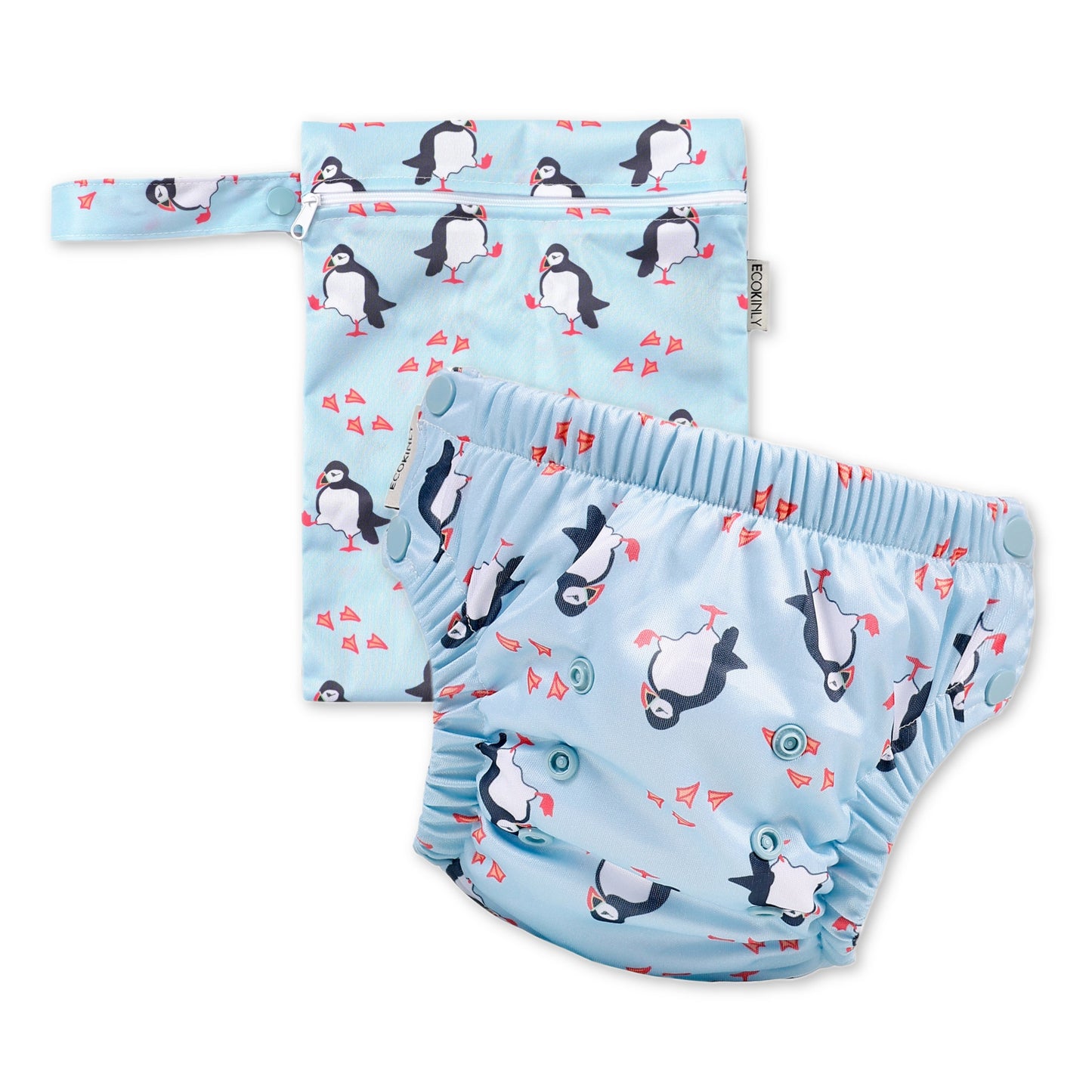 EcoKinly Splash & Dash Reusable Swim Nappy & Set-Swim Nappy-Ecokinly-Saltee-0-1 Years / Small - Medium-Wet Bag & Nappy Set-The Nappy Market