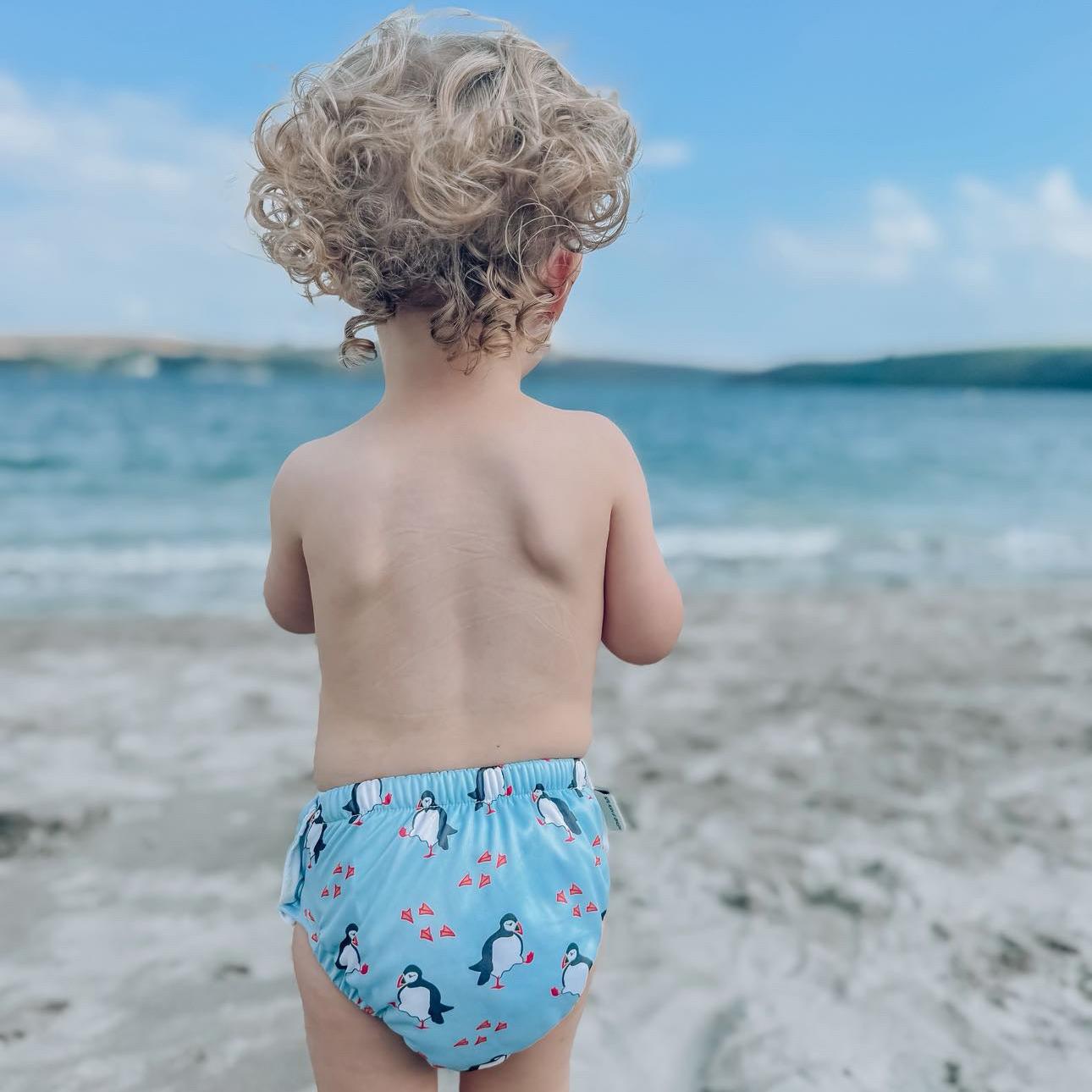 EcoKinly Splash & Dash Reusable Swim Nappy & Set-Swim Nappy-Ecokinly-Scuttle-0-1 Years / Small - Medium-Wet Bag & Nappy Set-The Nappy Market