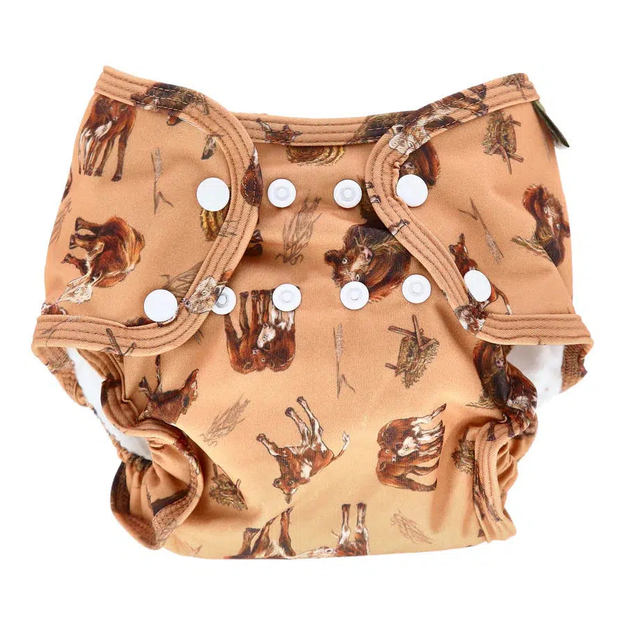 Little Lamb Sized Pocket Nappy Size 1-Pocket Nappy-Little Lamb-I love Moo-The Nappy Market