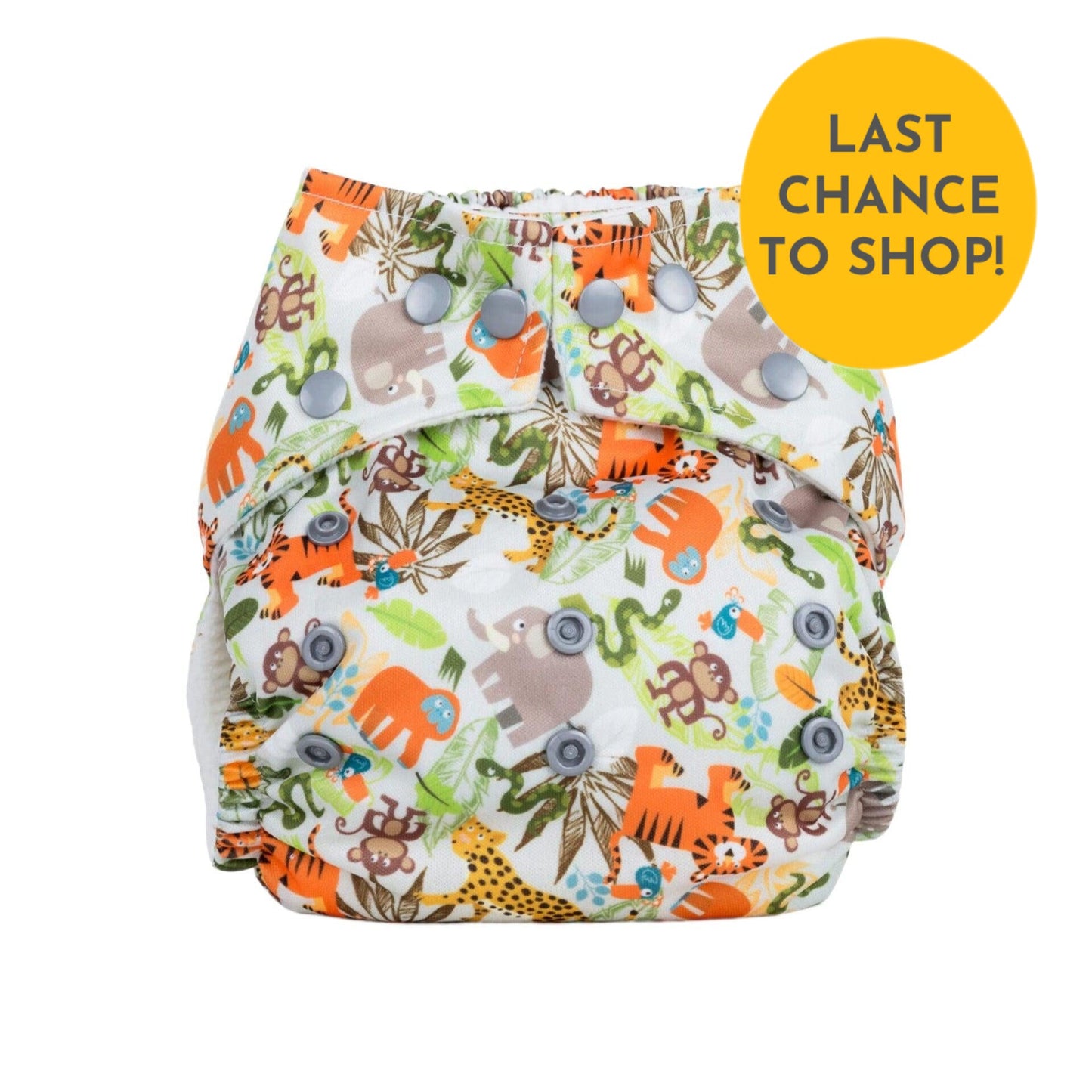 Baba + Boo One Size Pocket Nappy-Pocket Nappy-Baba + Boo-Jungle-The Nappy Market