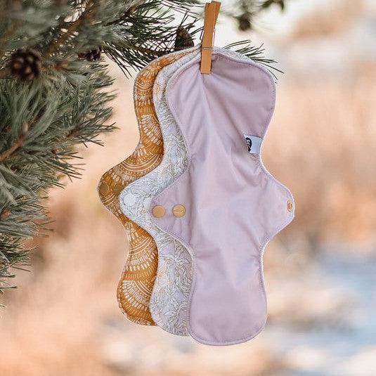 Eco Mini Contour Cloth Pad Set with Wrapper Bag - Day / Medium Flow-Cloth Sanitary Pads-Eco Mini-Roastrip-The Nappy Market