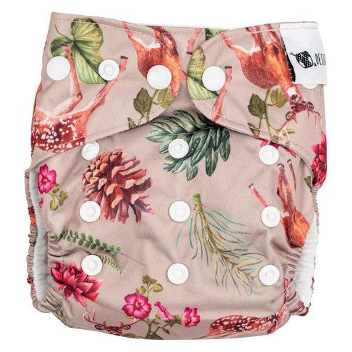 Designer Bums Snap in Pocket Nappy-Snap in with Pocket-Designer Bums-Woodland Deer-The Nappy Market