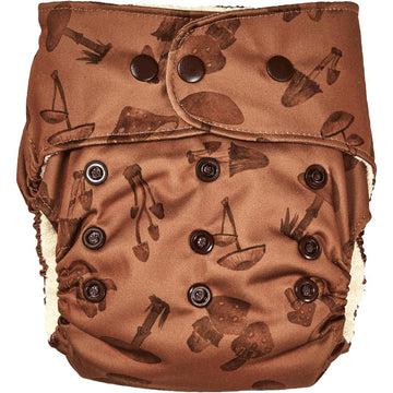 Elskbar Natural Snap in Nappy-All in Two Nappy-Elskbar-Mushrooms-The Nappy Market