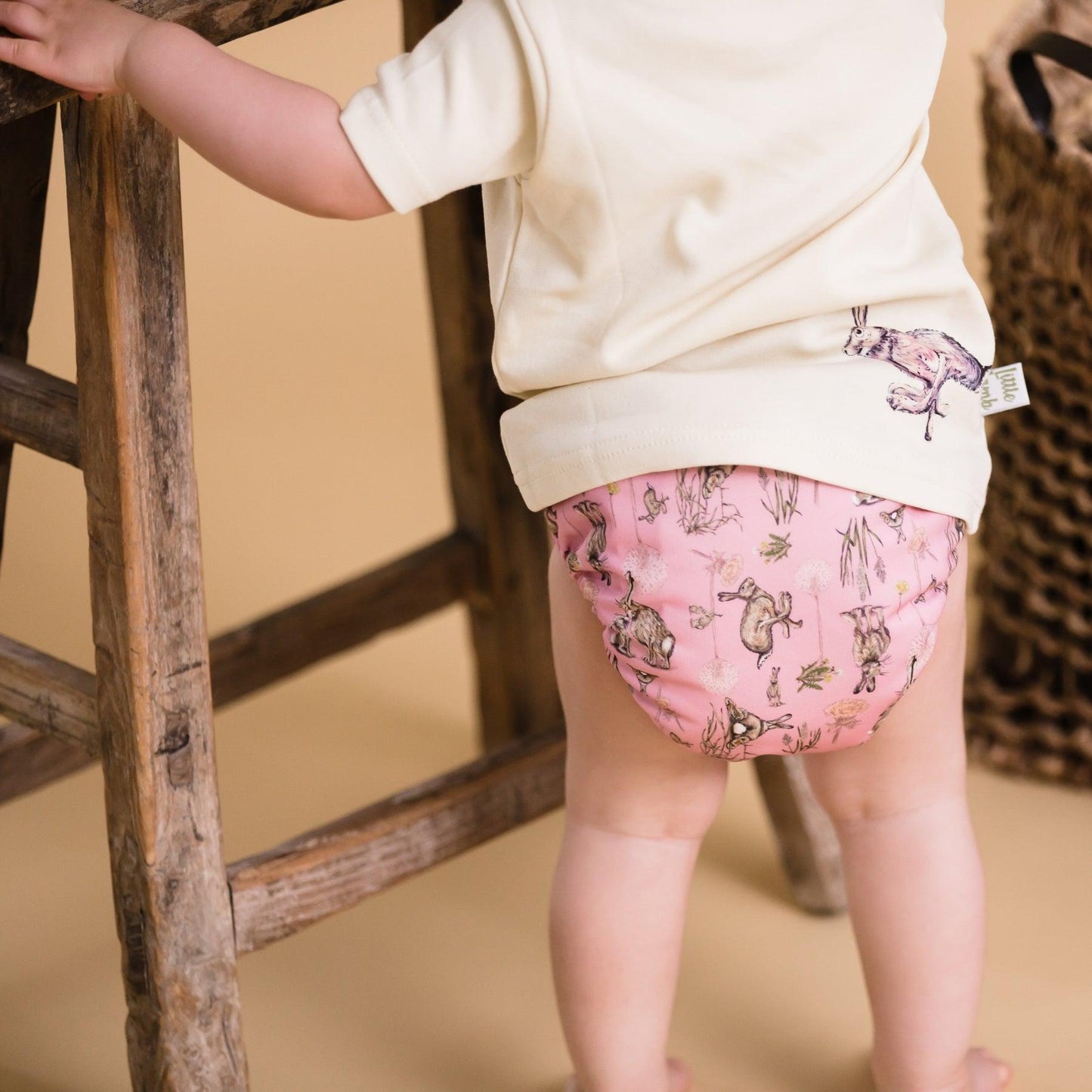 Little Lamb ONE SIZE Pocket Nappy-Pocket Nappy-Little Lamb-Aubergine-The Nappy Market