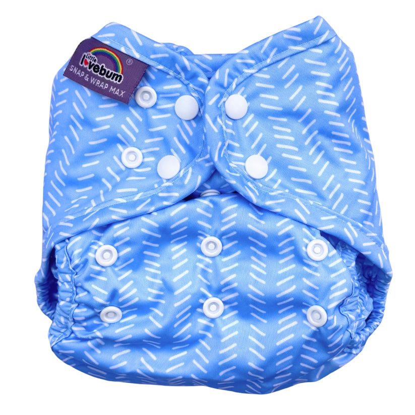 Little Lovebum Snap and Wrap Max Nappy Cover 10-40lbs-Wrap-Little Love Bum-Sea Spray-The Nappy Market