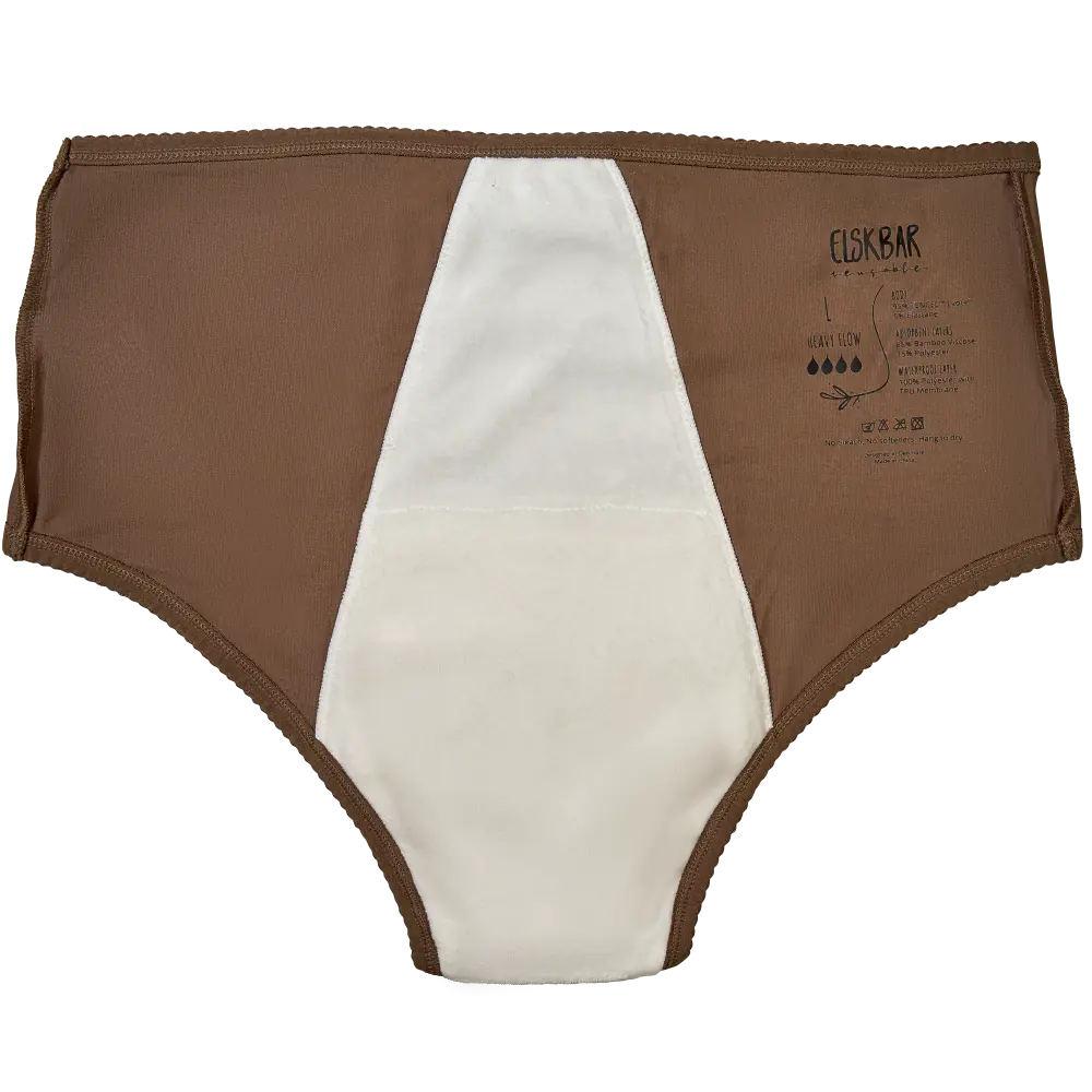 Elskbar Heavy Flow Period Underwear-Cloth Sanitary Pads-Elskbar-Chestnut-The Nappy Market