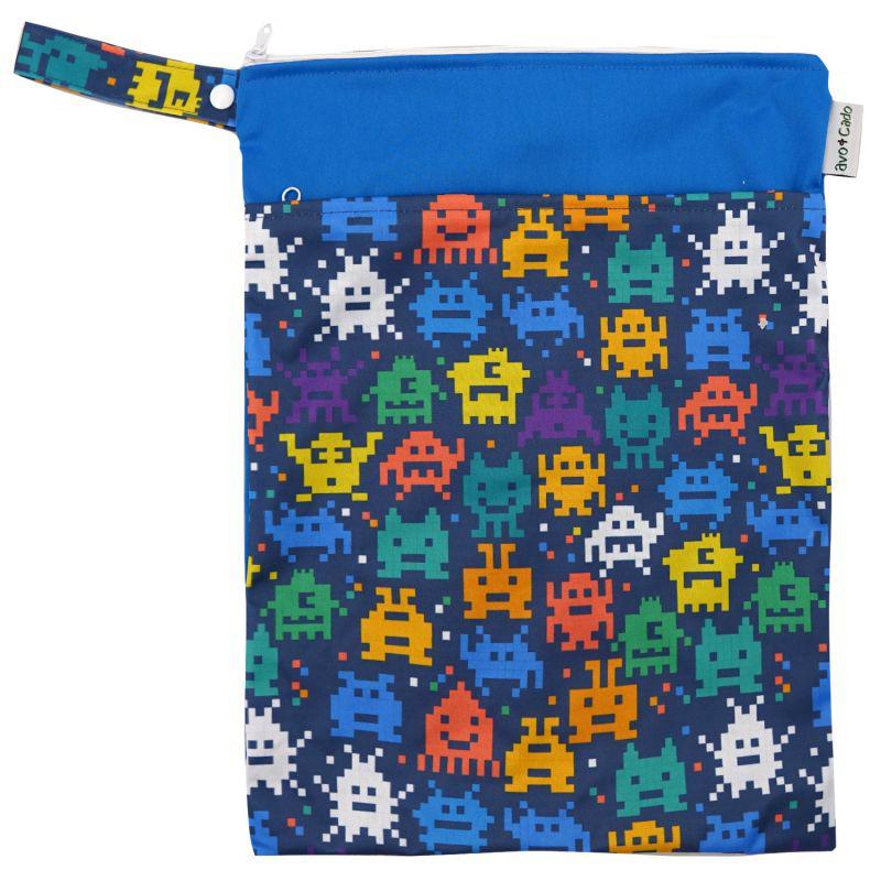 Avo + Cado - Medium Wet Dry Bag - double zip-Wet Bag-Avo + Cado-Aliens-The Nappy Market