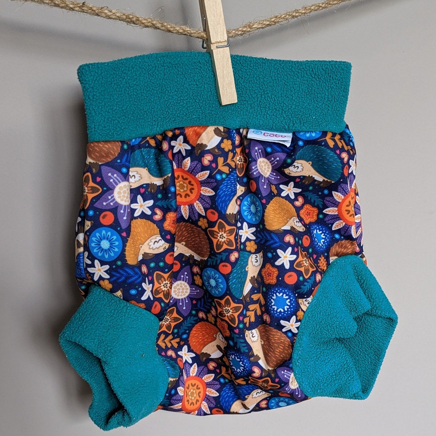 Petit Lulu Pull Up Nappy Cover L-Wrap-Petit Lulu-Hedgehogs-The Nappy Market