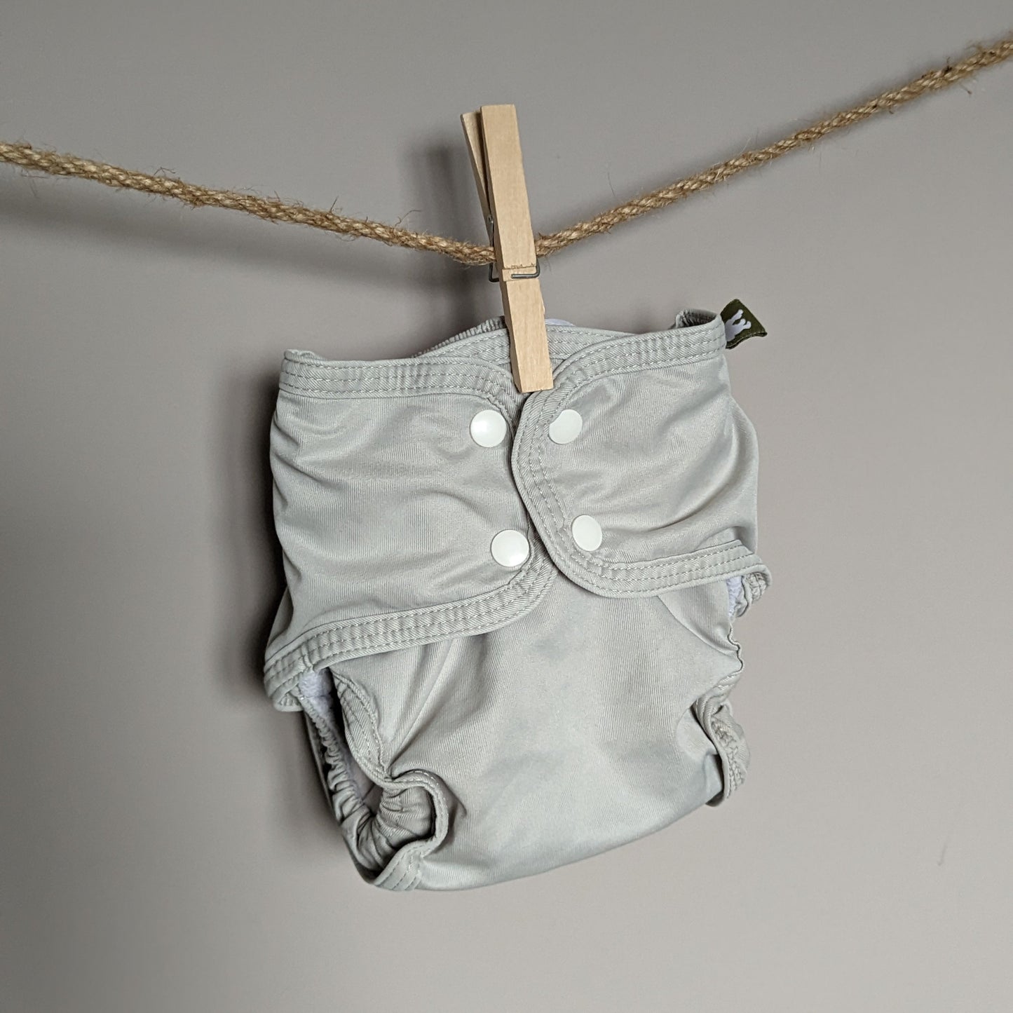 Little Lamb Sized Pocket Nappy Size 2-Pocket Nappy-Little Lamb-Grey-The Nappy Market