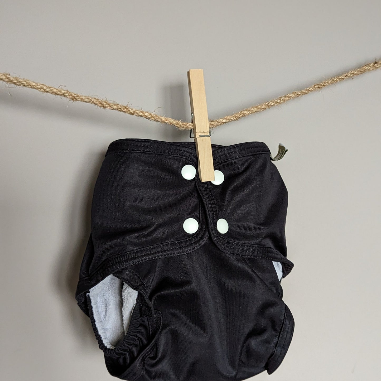 Little Lamb Sized Pocket Nappy Size 2-Pocket Nappy-Little Lamb-Black-The Nappy Market
