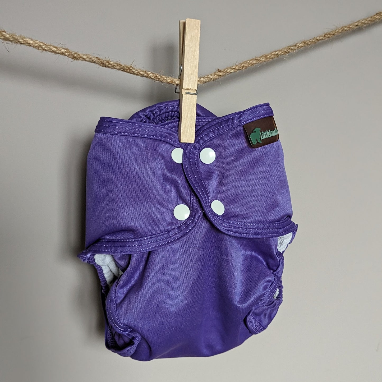 Little Lamb Sized Pocket Nappy Size 2-Pocket Nappy-Little Lamb-Denim-The Nappy Market