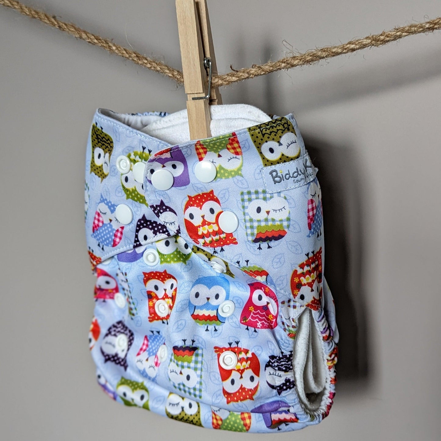 Biddy Kins Pocket Nappy-All In One Nappy-Smart Bottoms-Pink Floral (sold out)-The Nappy Market