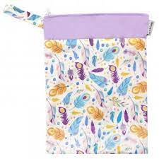 Avo and Cado - Medium Wet Bag - double zip-Accessories-Avo & Cado-Feathers-The Nappy Market
